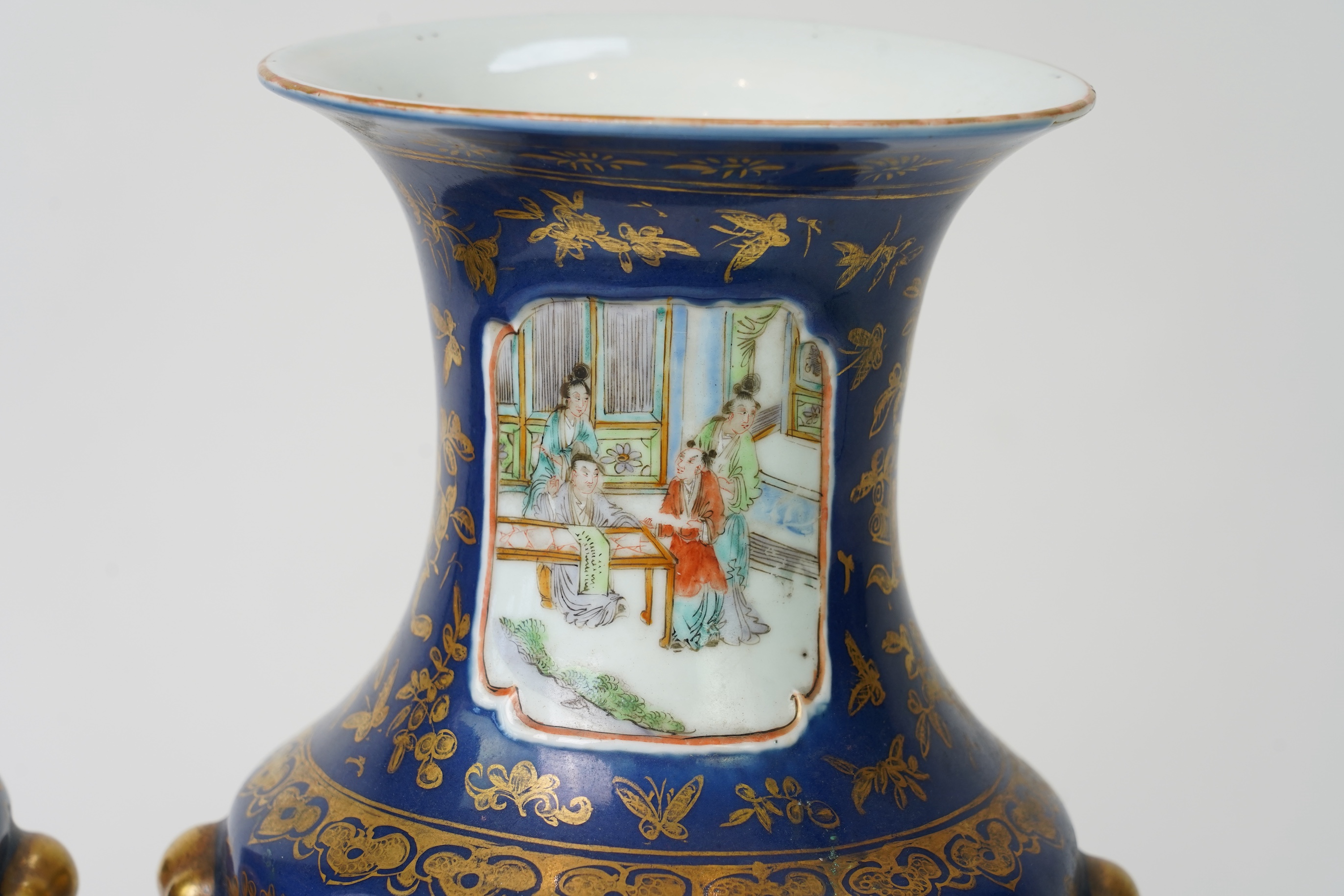A pair of Chinese ‘warriors’ vases, early 20th century